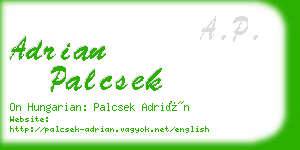 adrian palcsek business card